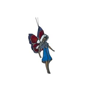 Colorful Stained Glass Fairy Suncatcher Ornament